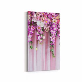 Olla 11574DD Çiçek Görseli Dikey Dar 30x60 cm Kanvas Tablo