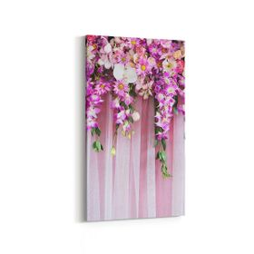 Olla 11574DD Çiçek Görseli Dikey Dar 30x60 cm Kanvas Tablo