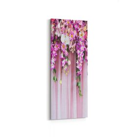 Olla 11574DI Çiçek Görseli Dikey İnce 30x90 cm Kanvas Tablo