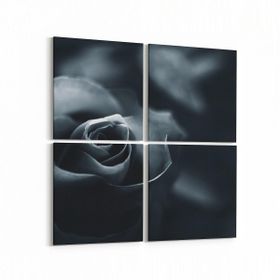 Olla 11577K4 Çiçek Görseli Kare 4 Parça 65x65 cm Kanvas Tablo