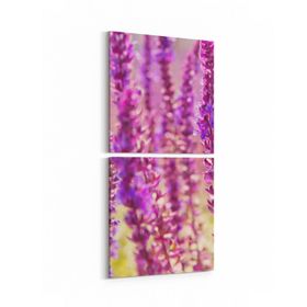 Olla 11578K2D Çiçek Görseli Kare 2 Parça Dikey 30x65 cm Kanvas Tablo