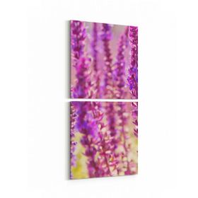 Olla 11578K2D Çiçek Görseli Kare 2 Parça Dikey 30x65 cm Kanvas Tablo