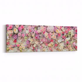 Olla 11583YI Çiçek Görseli Yatay İnce 90x30 cm Kanvas Tablo