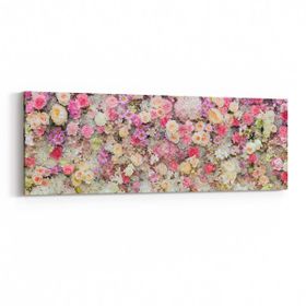 Olla 11583YI Çiçek Görseli Yatay İnce 90x30 cm Kanvas Tablo