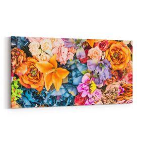 Olla 11584YD Çiçek Görseli Yatay Dar 60x30 cm Kanvas Tablo