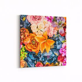 Olla 11586K Çiçek Görseli Kare 25x25 cm Kanvas Tablo