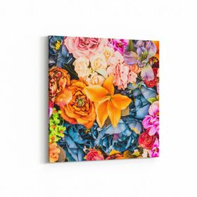 Olla 11586K Çiçek Görseli Kare 25x25 cm Kanvas Tablo
