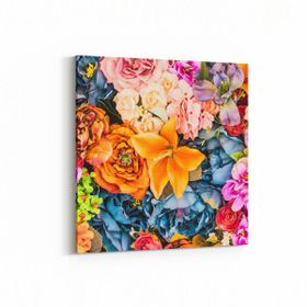 Olla 11586K Çiçek Görseli Kare 25x25 cm Kanvas Tablo