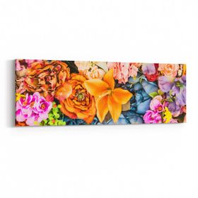 Olla 11586YI Çiçek Görseli Yatay İnce 90x30 cm Kanvas Tablo