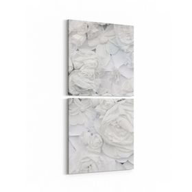 Olla 11588K2D Çiçek Görseli Kare 2 Parça Dikey 30x65 cm Kanvas Tablo