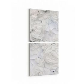 Olla 11588K2D Çiçek Görseli Kare 2 Parça Dikey 30x65 cm Kanvas Tablo