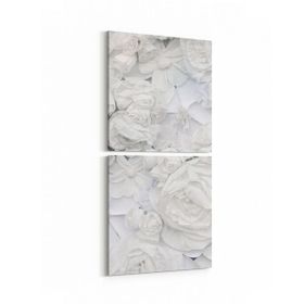 Olla 11588K2D Çiçek Görseli Kare 2 Parça Dikey 30x65 cm Kanvas Tablo