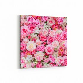 Olla 11589K Çiçek Görseli Kare 25x25 cm Kanvas Tablo