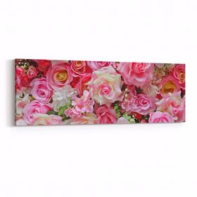 Olla 11591YI Çiçek Görseli Yatay İnce 90x30 cm Kanvas Tablo