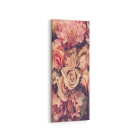 Olla 11594DI Çiçek Görseli Dikey İnce 30x90 cm Kanvas Tablo