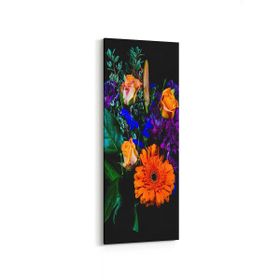 Olla 11595DI Çiçek Görseli Dikey İnce 30x90 cm Kanvas Tablo