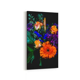 Olla 11595YD Çiçek Görseli Yatay Dar 60x30 cm Kanvas Tablo