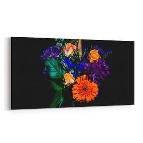 Olla 11595YD Çiçek Görseli Yatay Dar 60x30 cm Kanvas Tablo