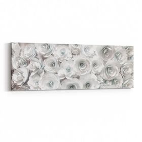 Olla 11597YI Çiçek Görseli Yatay İnce 90x30 cm Kanvas Tablo
