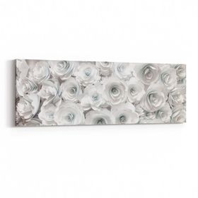 Olla 11597YI Çiçek Görseli Yatay İnce 90x30 cm Kanvas Tablo