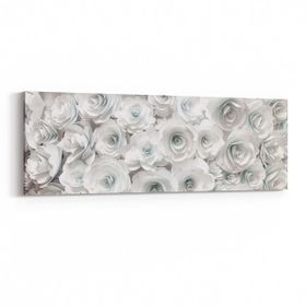 Olla 11597YI Çiçek Görseli Yatay İnce 90x30 cm Kanvas Tablo