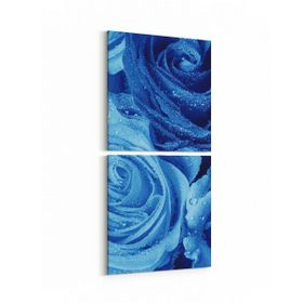 Olla 11598K2D Çiçek Görseli Kare 2 Parça Dikey 30x65 cm Kanvas Tablo