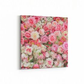 Olla 11605K Çiçek Görseli Kare 25x25 cm Kanvas Tablo