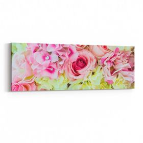 Olla 11607YI Çiçek Görseli Yatay İnce 90x30 cm Kanvas Tablo