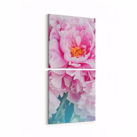 Olla 11612K2D Çiçek Görseli Kare 2 Parça Dikey 30x65 cm Kanvas Tablo