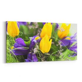 Olla 11614YD Çiçek Görseli Yatay Dar 60x30 cm Kanvas Tablo