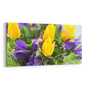 Olla 11614YD Çiçek Görseli Yatay Dar 60x30 cm Kanvas Tablo