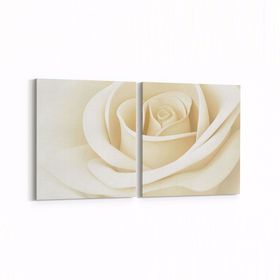 Olla 11643K2Y Çiçek Görseli Kare 2 Parça Yatay 65x30 cm Kanvas Tablo