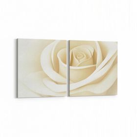 Olla 11643K2Y Çiçek Görseli Kare 2 Parça Yatay 65x30 cm Kanvas Tablo