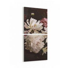Olla 11764K2D Çiçek Görseli Kare 2 Parça Dikey 30x65 cm Kanvas Tablo