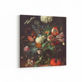Olla 11766K Çiçek Görseli Kare 25x25 cm Kanvas Tablo