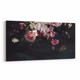 Olla 11767YD Çiçek Görseli Yatay Dar 60x30 cm Kanvas Tablo