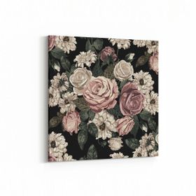 Olla 11771K Çiçek Görseli Kare 25x25 cm Kanvas Tablo