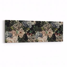 Olla 11776YI Çiçek Görseli Yatay İnce 90x30 cm Kanvas Tablo