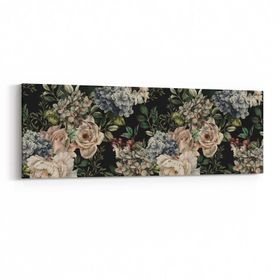 Olla 11776YI Çiçek Görseli Yatay İnce 90x30 cm Kanvas Tablo