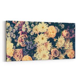 Olla 11778YD Çiçek Görseli Yatay Dar 60x30 cm Kanvas Tablo