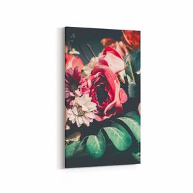 Olla 11781DD Çiçek Görseli Dikey Dar 30x60 cm Kanvas Tablo