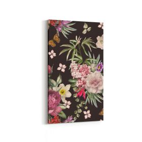 Olla 11785DD Çiçek Görseli Dikey Dar 30x60 cm Kanvas Tablo