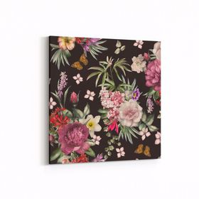 Olla 11785K Çiçek Görseli Kare 25x25 cm Kanvas Tablo
