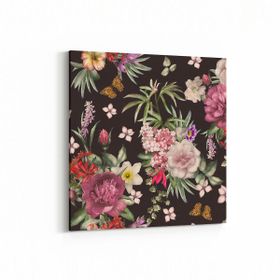 Olla 11785K Çiçek Görseli Kare 25x25 cm Kanvas Tablo