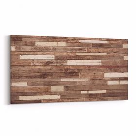 Olla 11998YD Ahşap Desen Görseli Yatay Dar 60x30 cm Kanvas Tablo