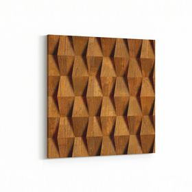Olla 12001K Ahşap Desen Görseli Kare 25x25 cm Kanvas Tablo