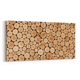 Olla 12002YD Ahşap Desen Görseli Yatay Dar 60x30 cm Kanvas Tablo