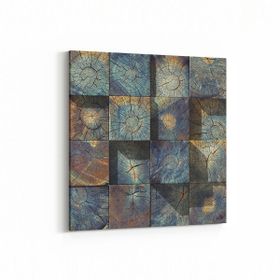 Olla 12008K Ahşap Desen Görseli Kare 25x25 cm Kanvas Tablo