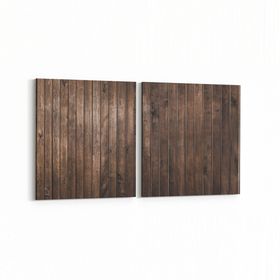 Olla 12019K2Y Ahşap Desen Görseli Kare 2 Parça Yatay 65x30 cm Kanvas Tablo