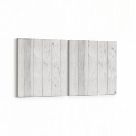 Olla 12021K2Y Ahşap Desen Görseli Kare 2 Parça Yatay 65x30 cm Kanvas Tablo